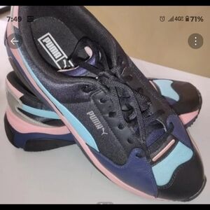 Puma Women's Athletic Shoes - Black, Pink, Blue